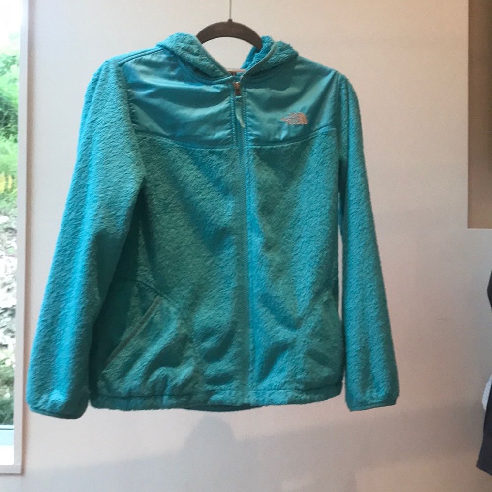 Blue north face fleece jacket